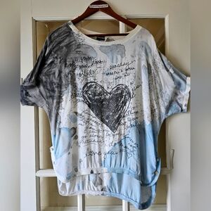 ITALIAN made heart oversized tee